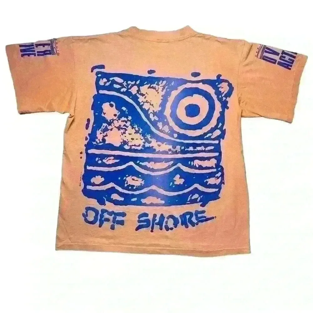 Vintage off shore double sided graphic tshirt coral & blue size XL single stitch - Picture 5 of 5